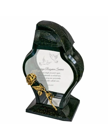 Personalizowany Znicz z Grawerem Rocznicę Śmierci Napisem