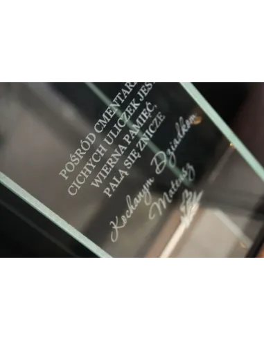 Personalizowany Znicz z Dedykacją Grawerem dla Mamy Taty