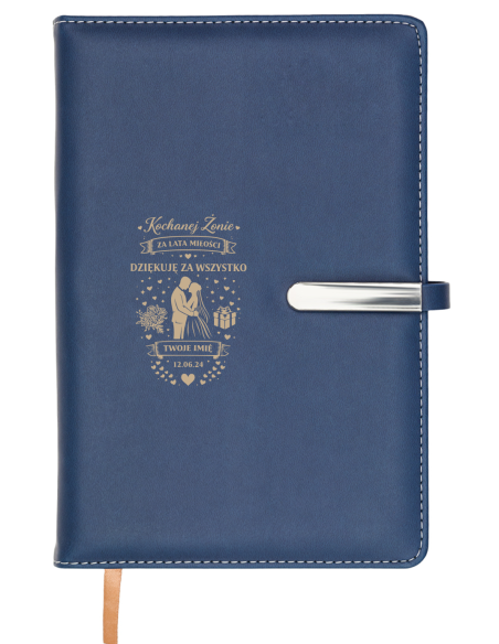 Notes w linie Personalizowany Grawerowany Upominek NA ROCZNICĘ ŚLUBU
