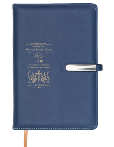 Notes w linie Elegancki Prezent z Własnym Grawerem PIERWSZAKOMUNIA ŚWIĘTA