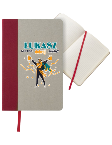 NOTES A5 w linie z nadrukiem UV Z TWOIM NAPISEM GRAFIKĄ IMIENIEM