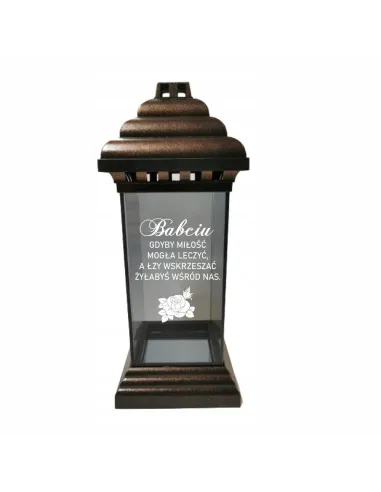 Znicz Lampion z Dedykacją Grawerem na Wielkanoc Stroik