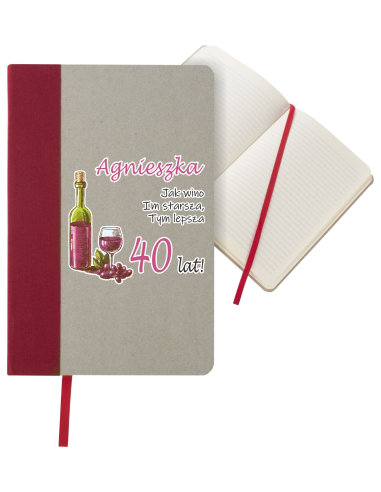 NOTES A5 w linie z nadrukiem UV Z TWOIM NAPISEM GRAFIKĄ IMIENIEM