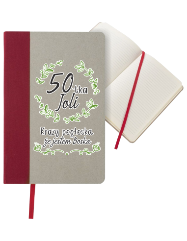 NOTES A5 w linie z nadrukiem UV PREZENT DLA MAMY z imieniem