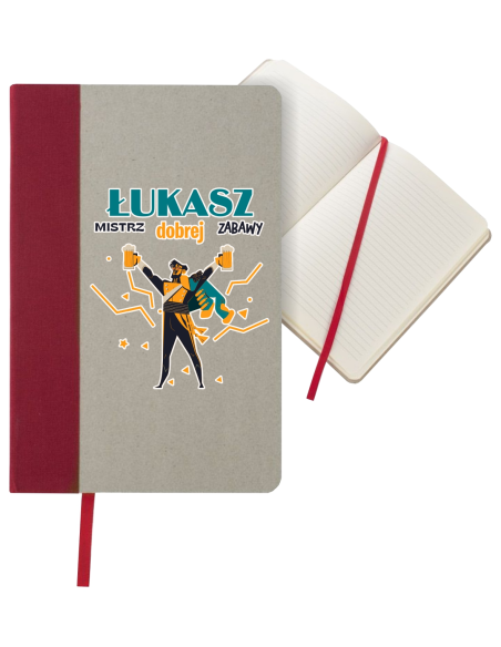 NOTES A5 w linie z nadrukiem UV PREZENT DLA MAMY z imieniem