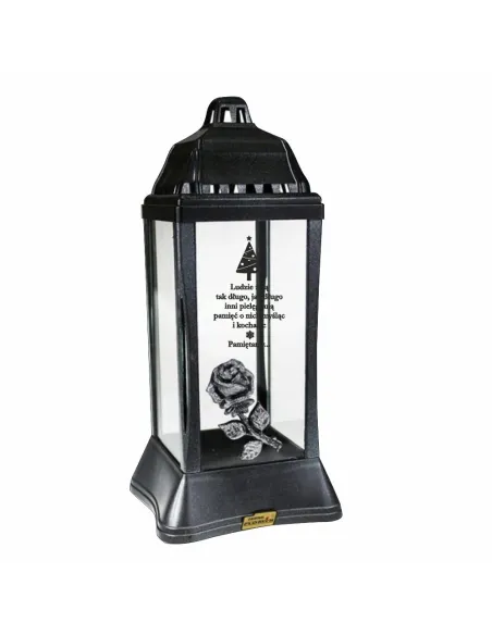 Znicz Lampion Latarenka Napisem Grawerem Boże Narodzenie