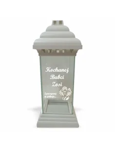 Znicz Lampion Kapliczka z Dedykacją Grawerem dla Babci