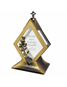 Znicz z Napisem Dedykacją – Dla Dziecka Grawerem Aniołek