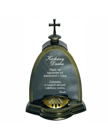 Znicz z Dedykacją Grawerem Personalizowany z Grawerem