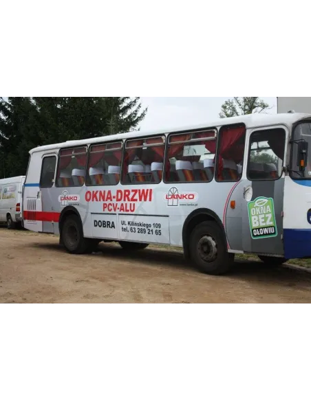 Reklama na Busa Dostawcze Auto Samochód Wymiar z Nadrukiem