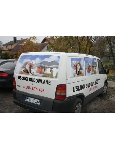 Reklama na Busa Dostawcze Auto Samochód Wymiar z Nadrukiem