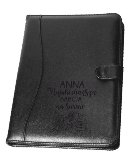 Teczka A4 Personalizowany Grawerowany Upominek NA DZIEŃ BABCI + IMIĘ