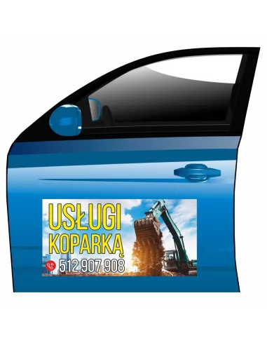 Reklama Magnetyczna – Na Samochód Magnes Usługi Koparką