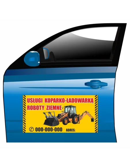 Reklama Magnetyczna – Na Samochód Magnes Usługi Koparko