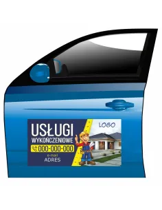 Reklama Magnetyczna Magnes Samochód Usługi Wykończeniowe