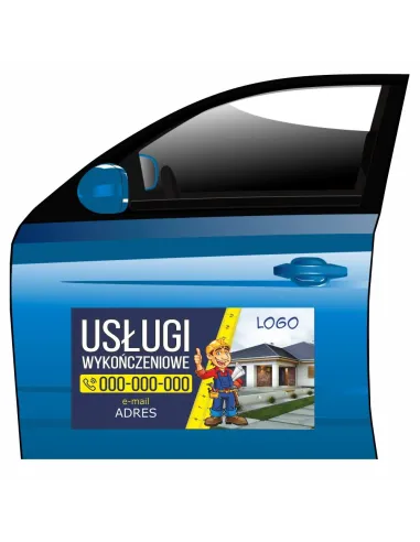 Reklama Magnetyczna Magnes Samochód Usługi Wykończeniowe