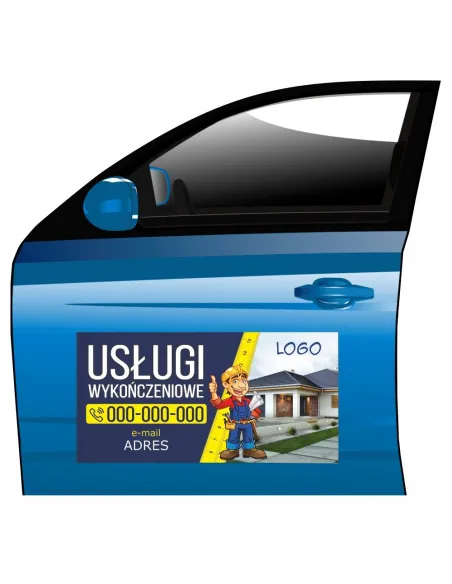 Reklama Magnetyczna Magnes Samochód Usługi Wykończeniowe