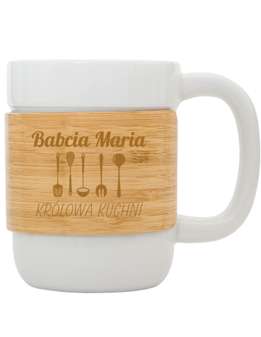 Kubek ceramiczny Personalizowany Grawerowany Upominek NA DZIEŃ BABCI