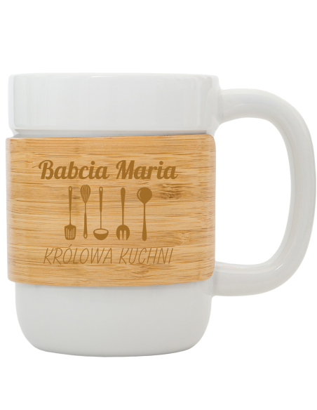 Kubek ceramiczny Personalizowany Grawerowany Upominek NA DZIEŃ BABCI