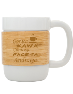 Kubek ceramiczny Elegancki Prezent z Własnym Grawerem NA DZIEŃ CHŁOPAKA