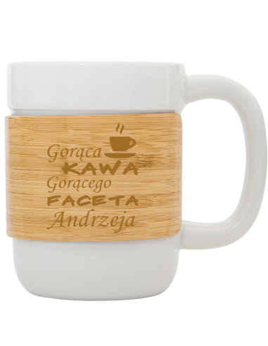 Kubek ceramiczny Elegancki Prezent z Własnym Grawerem NA DZIEŃ CHŁOPAKA