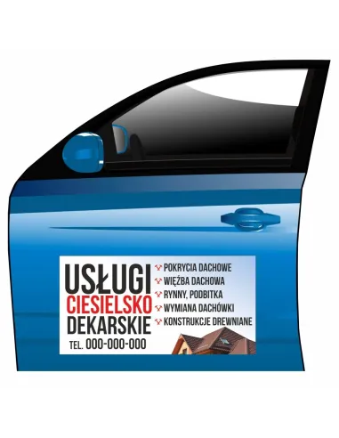 Magnes na Samochód Reklama Magnetyczna Usługi Ciesielsko
