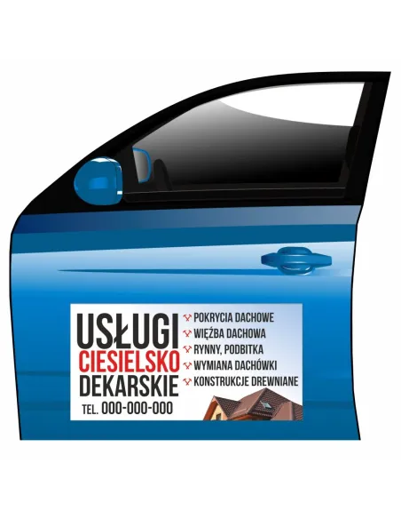 Magnes na Samochód Reklama Magnetyczna Usługi Ciesielsko