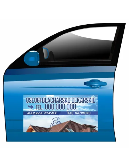 Magnes na Samochód Reklama Magnetyczna Usługi Blacharsko