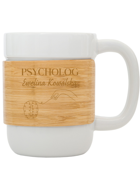 Kubek ceramiczny Personalizowany Prezent z Grawerem DLA PSYCHOLOGA