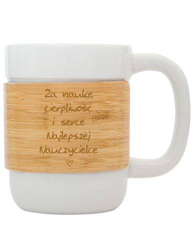 Kubek ceramiczny Personalizowany Grawerowany Upominek DLA NAUCZYCIELKI