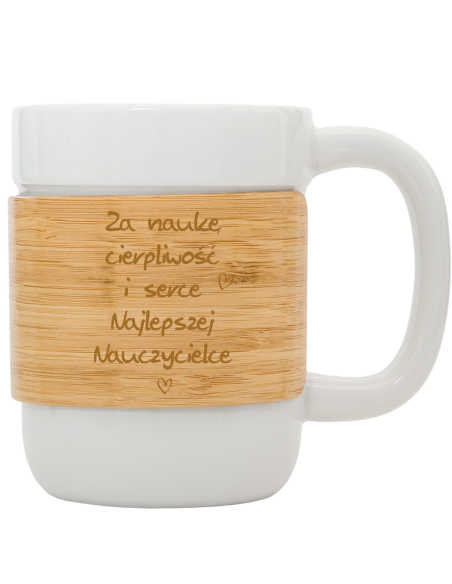 Kubek ceramiczny Personalizowany Grawerowany Upominek DLA NAUCZYCIELKI