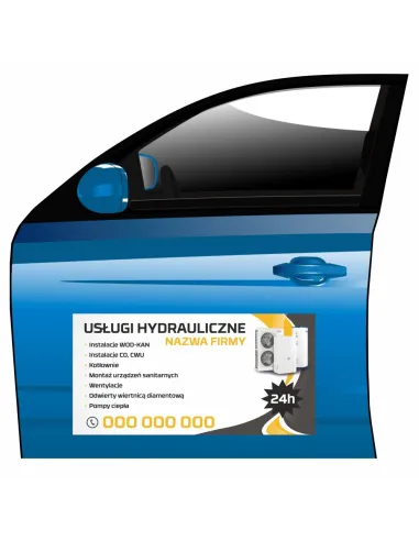 Reklama Magnetyczna Magnes Samochód Usługi Hydrauliczne