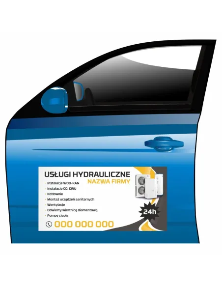 Reklama Magnetyczna Magnes Samochód Usługi Hydrauliczne