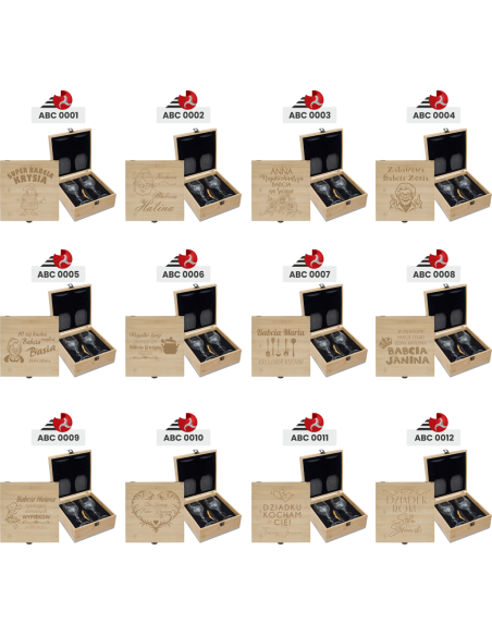 Zestaw kieliszków do wina Personalizowany Grawerowany Upominek DLA BABCI