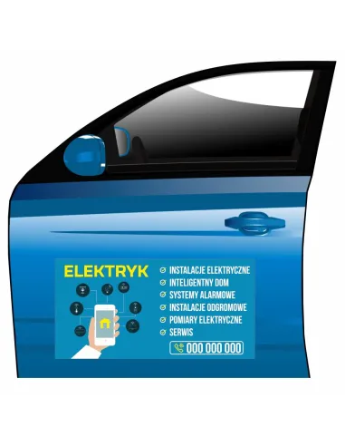 Reklama Magnetyczna Magnes Samochód Elektryk na Samochód