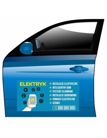 Reklama Magnetyczna Magnes Samochód Elektryk na Samochód