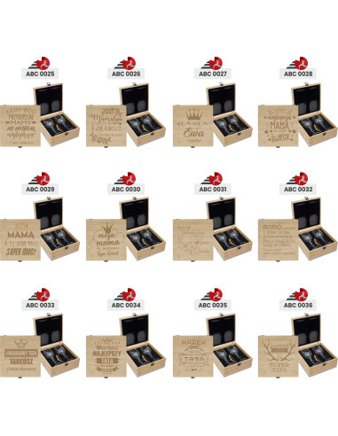Zestaw kieliszków do wina Personalizowany Grawerowany Upominek DLA BABCI