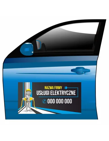 Reklama Magnetyczna Magnes Samochód Usługi Elektryczne