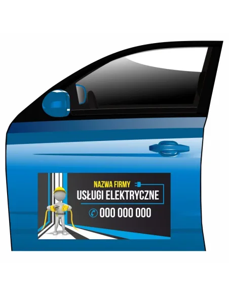 Reklama Magnetyczna Magnes Samochód Usługi Elektryczne