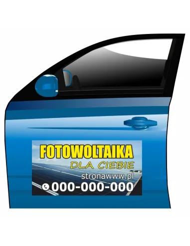 Reklama Magnetyczna Magnes Samochód Fotowoltaika Ciebie