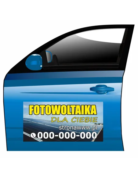 Reklama Magnetyczna Magnes Samochód Fotowoltaika Ciebie