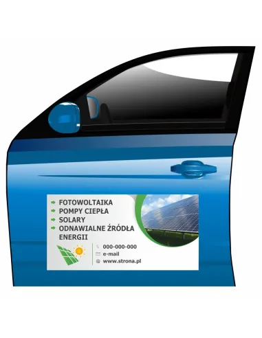 Reklama Magnetyczna Magnes Samochód Fotowoltaika Pompy