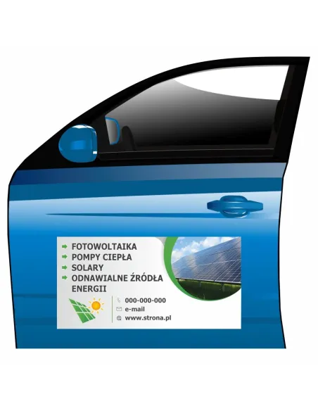 Reklama Magnetyczna Magnes Samochód Fotowoltaika Pompy