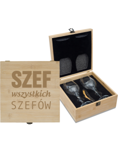 Zestaw kieliszków do wina Personalizowany Grawerowany Upominek DLA SZEFA