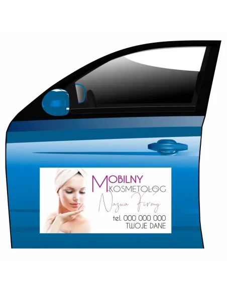 Reklama Magnetyczna Magnes Samochód Mobilny Kosmetolog