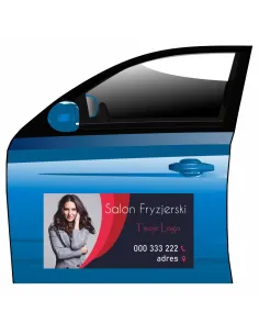 Reklama Magnetyczna na Samochód Magnes Salon Fryzjerski