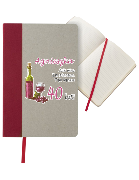 Notes A5 w linie prezent na dzień taty ojca z nadrukiem uv imieniem