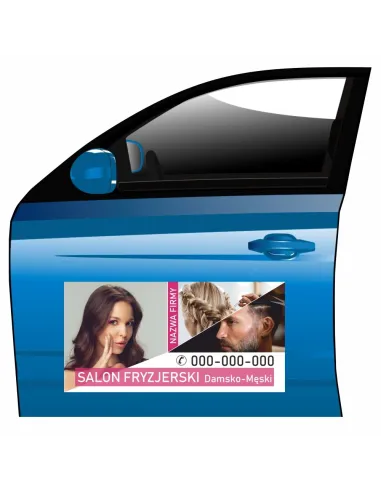 Reklama Magnetyczna – Na Samochód Magnes Salon Fryzjerski