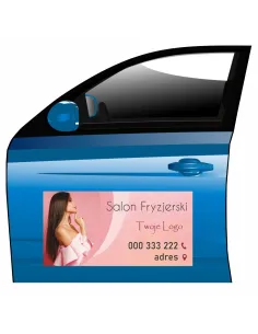 Reklama Magnetyczna Magnes Samochód Salon Fryzjerski