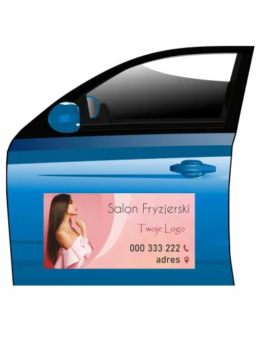 Reklama Magnetyczna Magnes Samochód Salon Fryzjerski